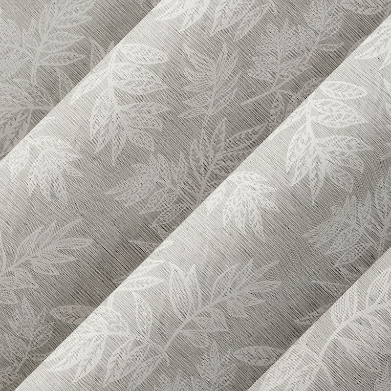 No. 918 Koda Woven Jacquard Leaf Semi-Sheer Rod Pocket 1-Piece Curtain Panel, Single Panel