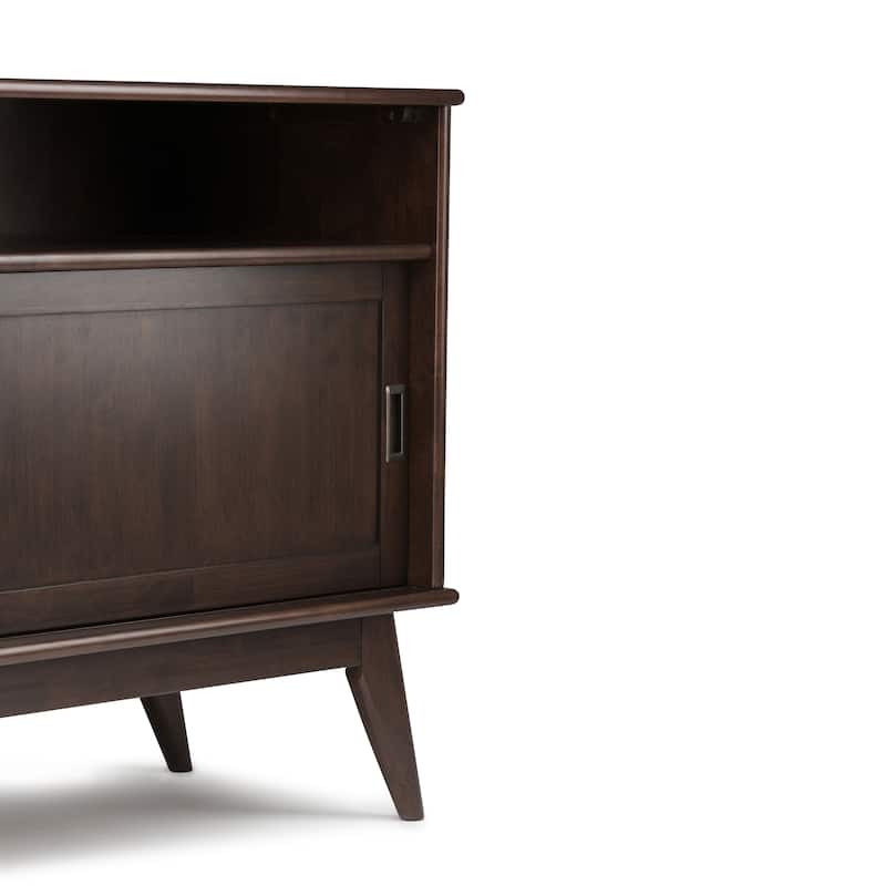 WYNDENHALL Tierney SOLID HARDWOOD 54 inch Wide Mid Century Modern TV Media Stand For TVs up to 60 inches - 54"w x 18"d x 33" h