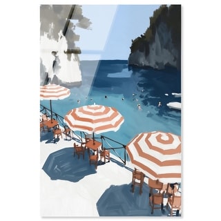 Capri Beach Club Coastal Glam Decor Acrylic Print by Art Remedy - Bed ...