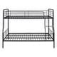 preview thumbnail 4 of 20, Contemporary & Simple Style Full XL over Queen Metal Bunk Bed, Black