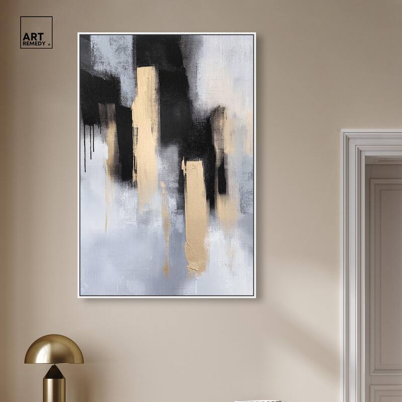 Onyx and Aureolin II Canvas by Art Remedy