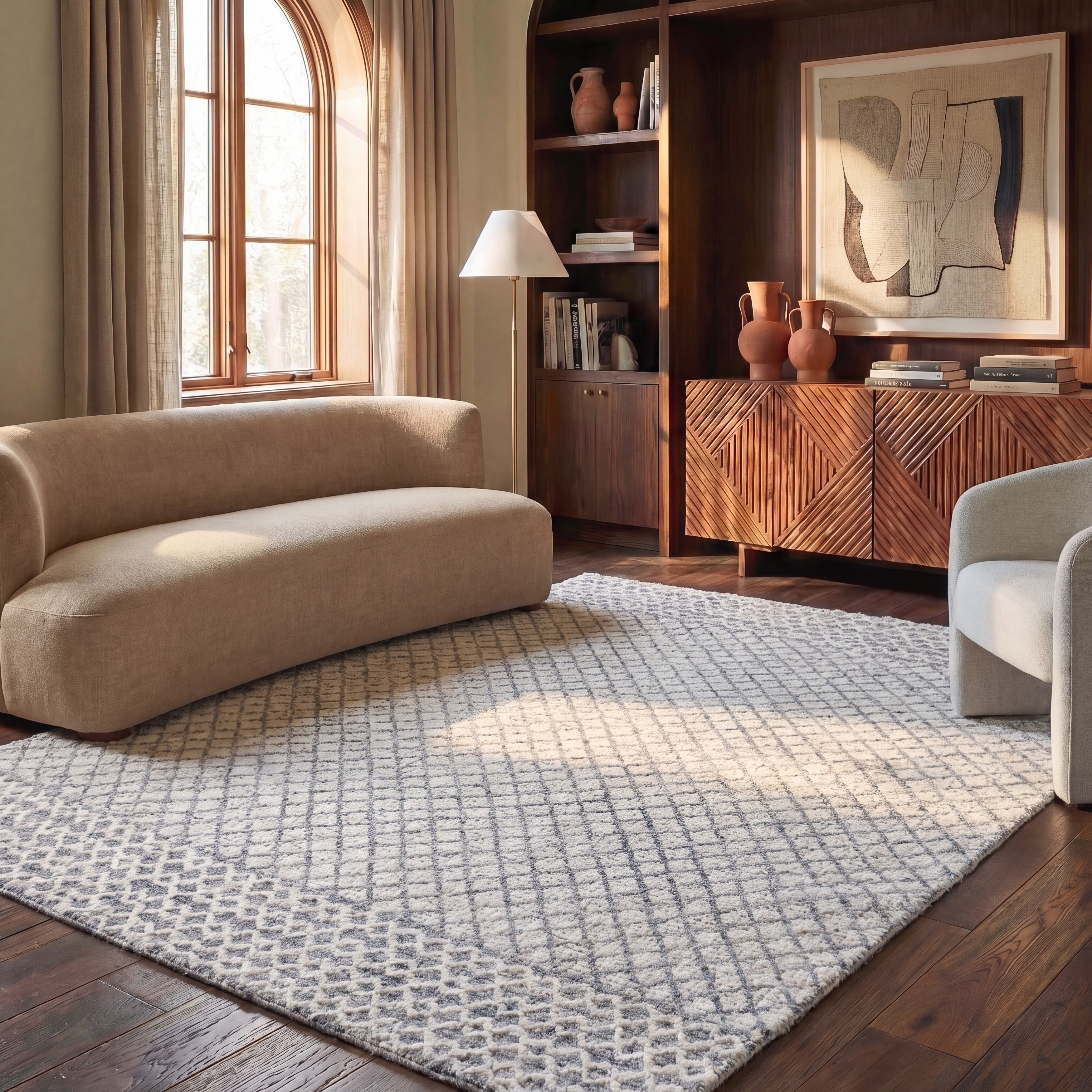 SAFAVIEH Handmade Abstract Suhad Modern Wool Rug