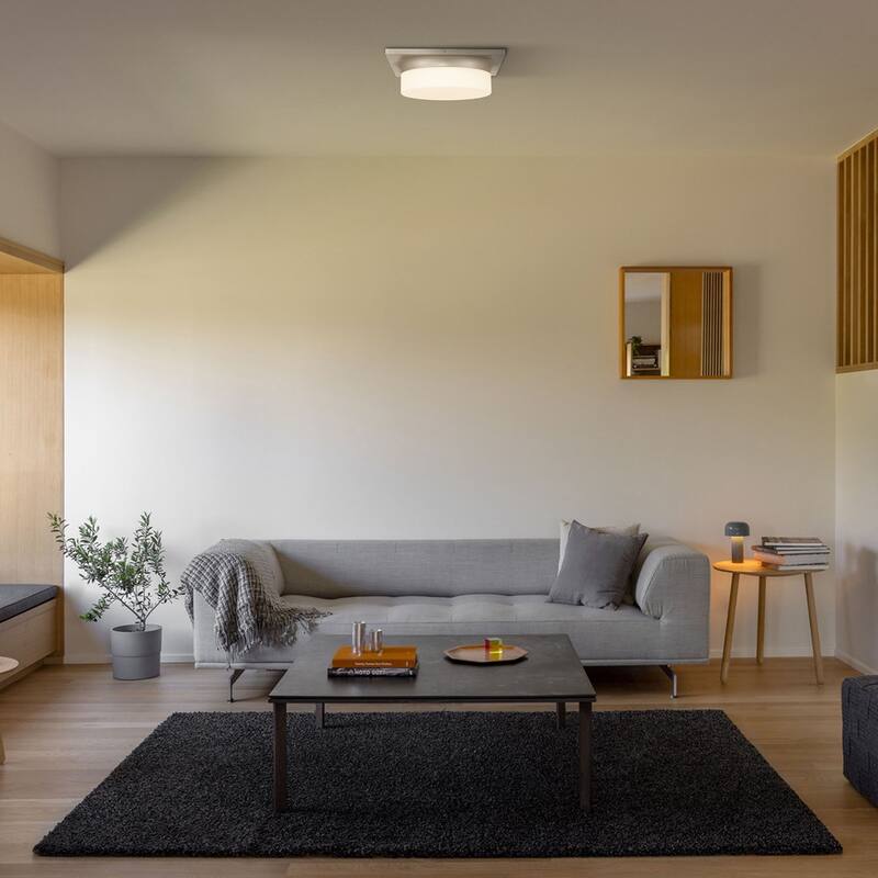 Aura 13" Brushed Nickel LED Flush Mount Ceiling Light