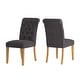 preview thumbnail 33 of 38, Benchwright Premium Tufted Rolled Back Parsons Chairs (Set of 2) by iNSPIRE Q Artisan Dark Grey Linen