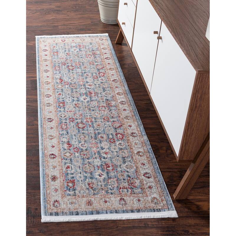 Traditional Falmouth Collection Area Rug - Blue - 2'2"x6'