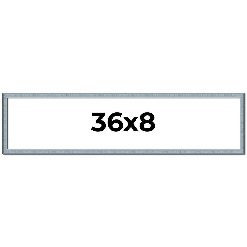 36x8 Frame Rustic Sky Blue Solid Wood Picture Frame | 0.75 Inch
