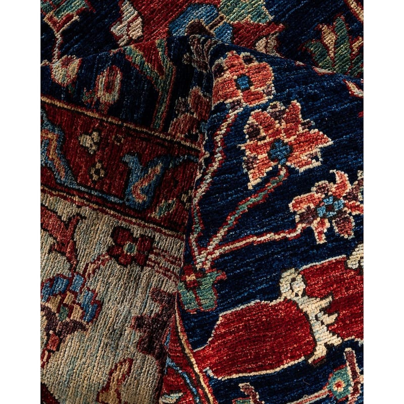 Serapi One-of-a-Kind Hand-Knotted Area Rug - Blue, 8' 1" x 9' 10" - 8' 1" x 9' 10"