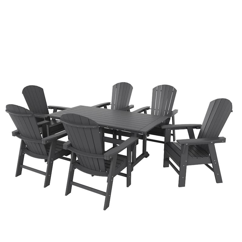 Altura 7-Piece Poly Eco-Friendly All Weather Outdoor Dining Set with Armchairs