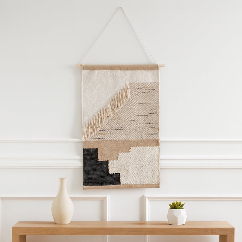 Woven Layered Look Tapestry Wall Hangings - Natural, 36 in.