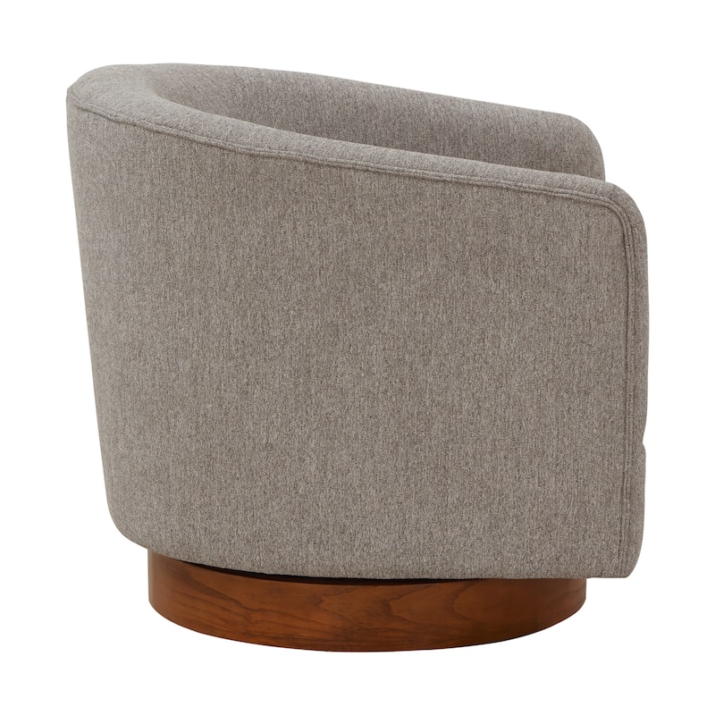 Maxine Chenille Fabric Wood Base Swivel Accent Chair by Greyson Living - 28.5"W x 28.75"D x 28"H