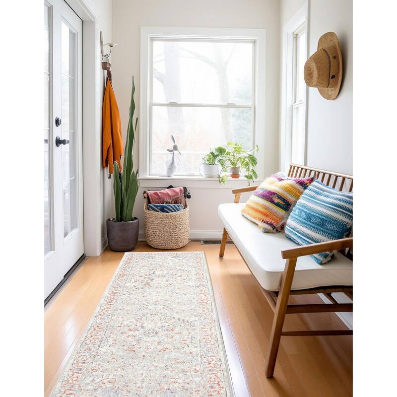 ECARPETGALLERY Machine Made Mira Ivory Area Rug