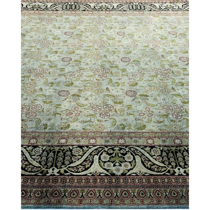 Overton Hand Knotted Wool Vintage Inspired Modern Contemporary Overdyed Gray Area Rug - 6' 3" x 9' 1"
