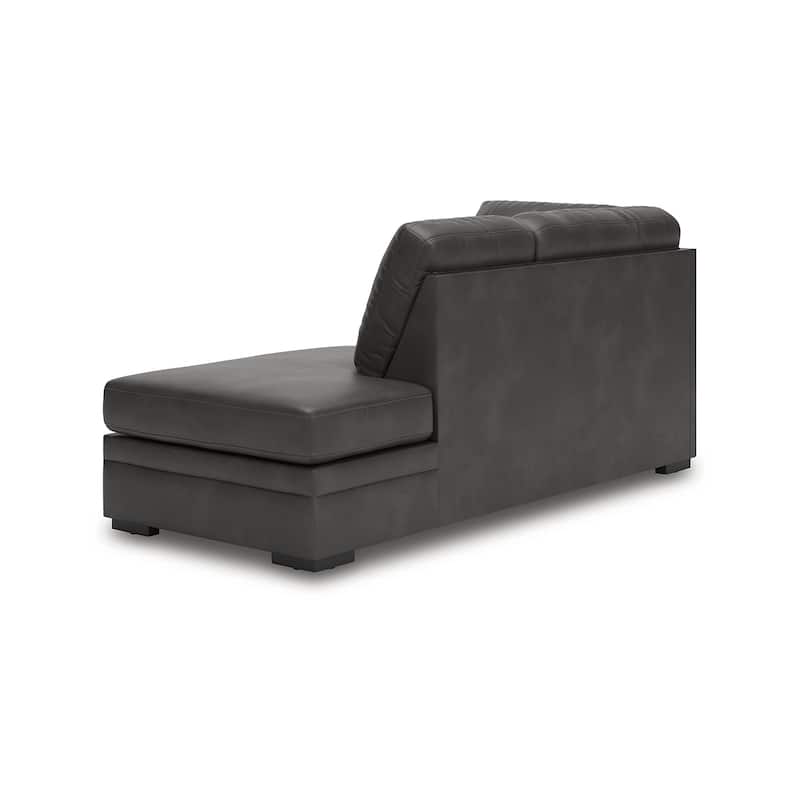 Signature Design by Ashley Dara Park Gray 2-Piece Sectional with Chaise - 124" W x 87" D x 40" H