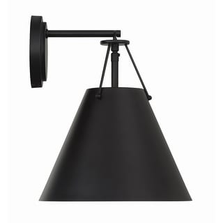 Xavier 1 Light Matte Black Sconce - 10"W x 12.5"H x 10.5"D