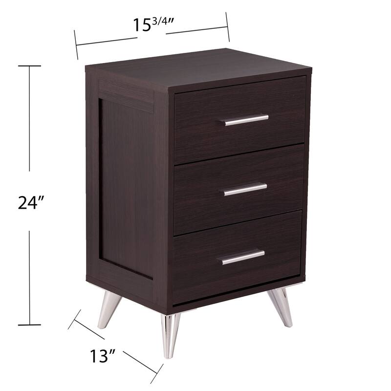 Sleek Modern Nightstand with Ample Drawer Storage