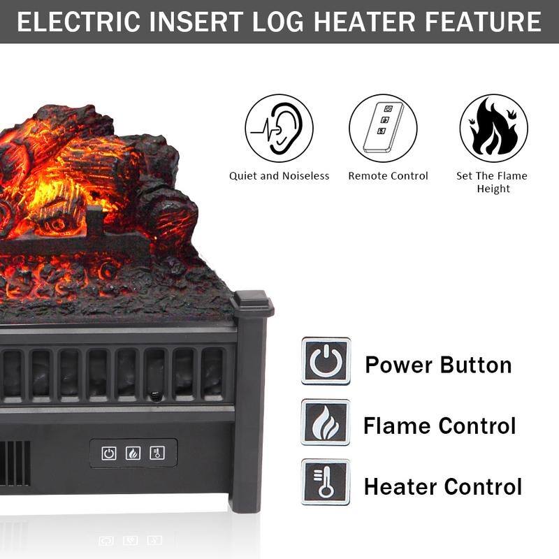 23-inch 1400W Electric Fireplace with Fake Wood