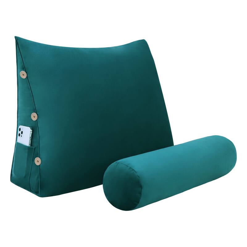 WOWMAX Bed Rest Wedge Reading Pillow Headboard Back Support Cushion