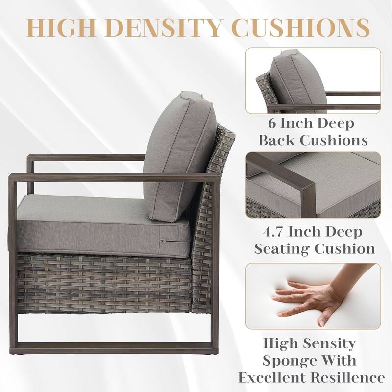 Gymojoy Outdoor Wicker Patio Furniture Sofa Set