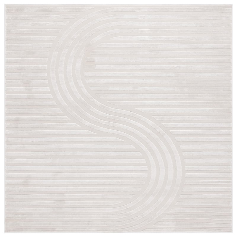 SAFAVIEH Saylor Suhair Modern & Contemporary Rug - 6'3" Square - Ivory
