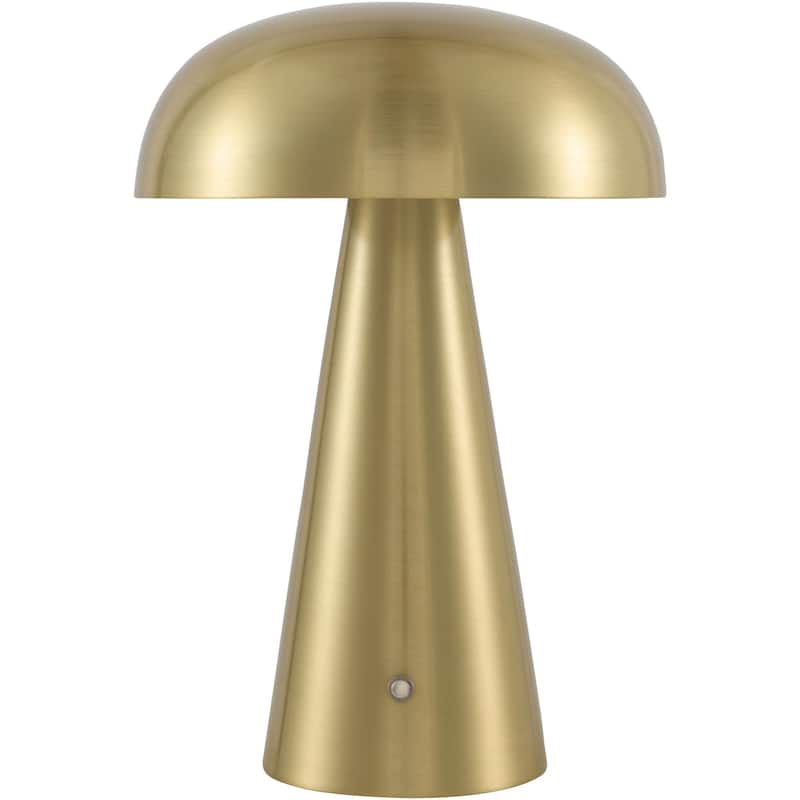 Livabliss Umbra Modern Accent Table Lamp - 12"H x 8"W x 8"D - Brass