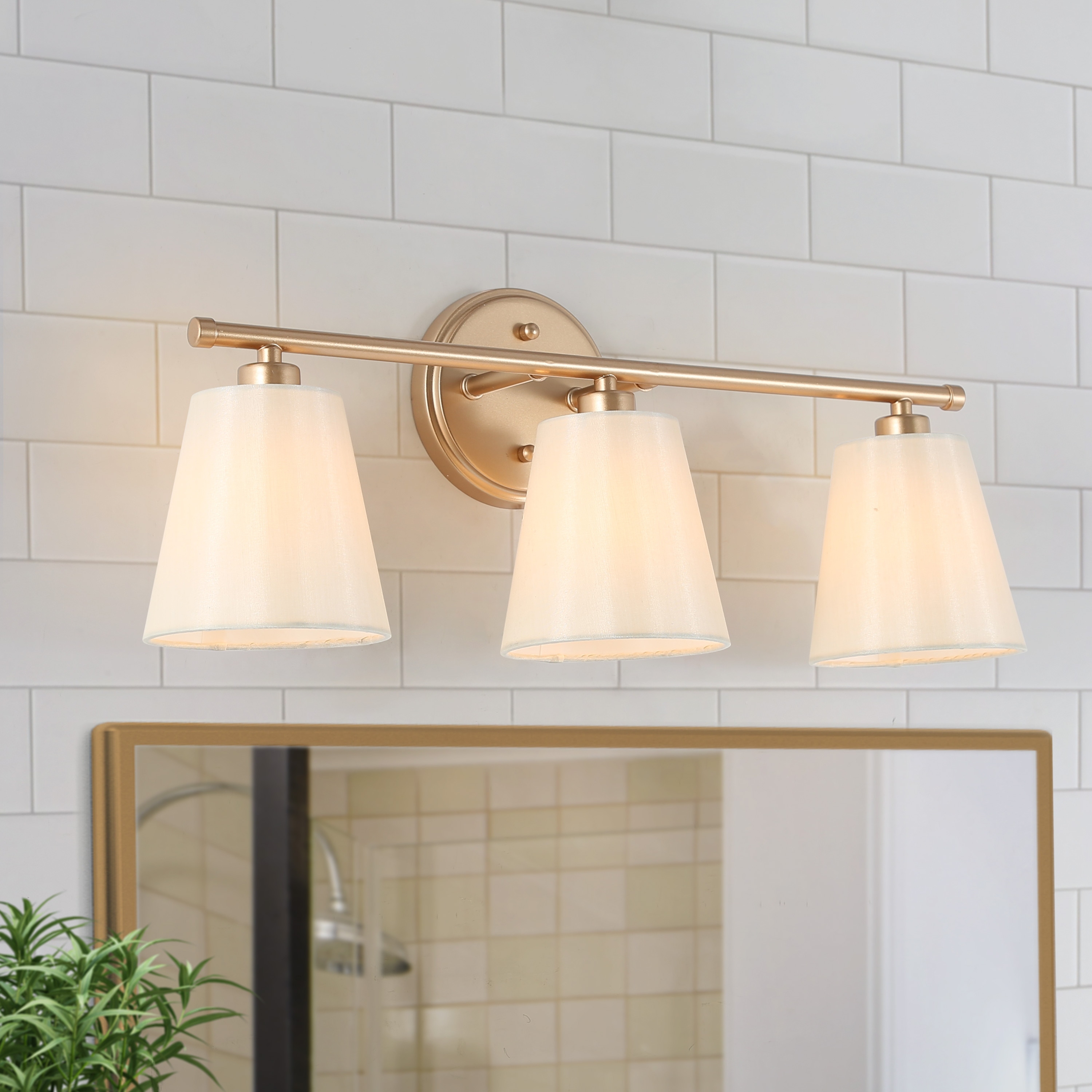 Vanity light with on sale shades