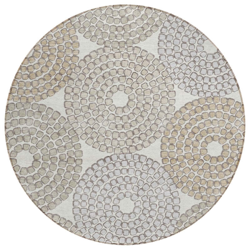 HomeRoots Geometric Transitional Rectangle Outdoor Rug