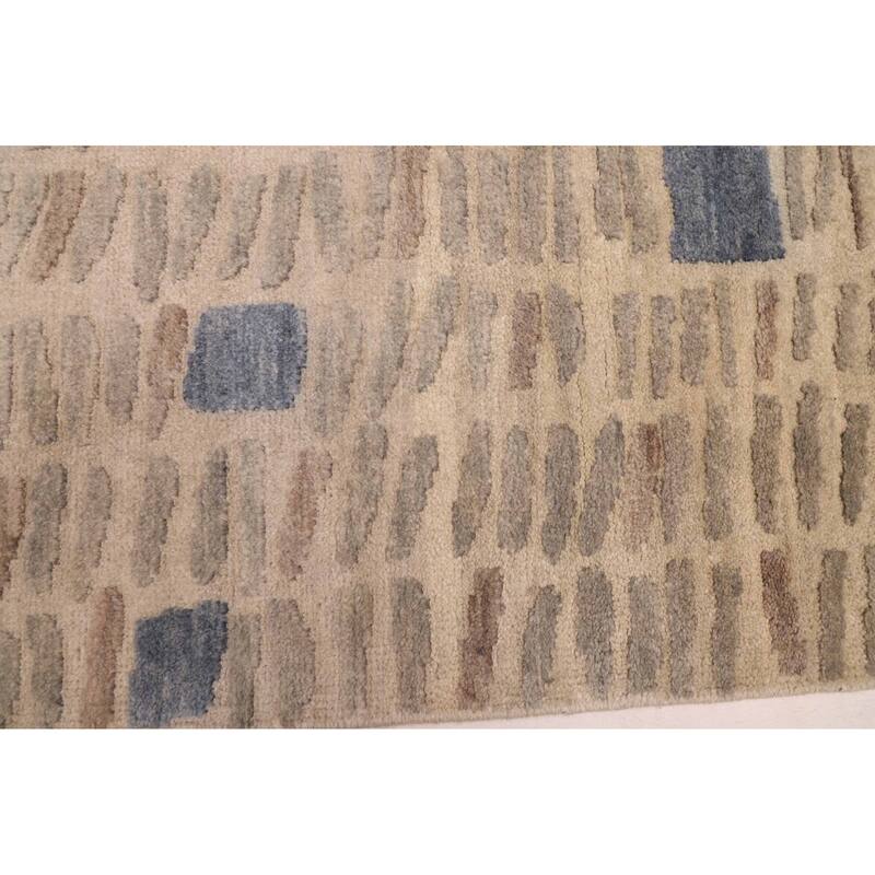 ECARPETGALLERY Hand-knotted Tangier Light Khaki Wool Rug - 8'1 x 9'9