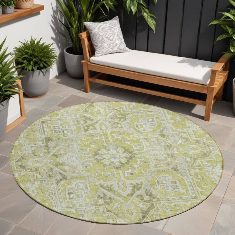 Nave Oriental Weather Resistant Classic Elegance Outdoor Rug