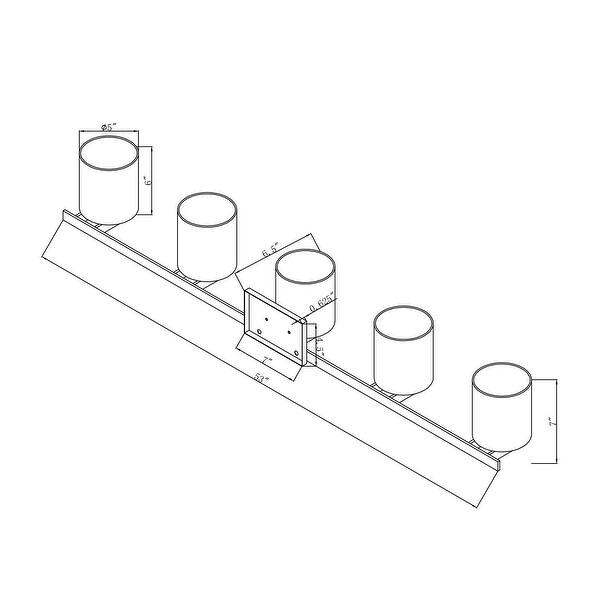 Mona 5-Light Brushed Nickel Bath Bracket with Satin Opal Glass ...