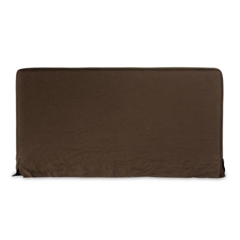Quinn Slipcover Bed-Brussels Coffee-King