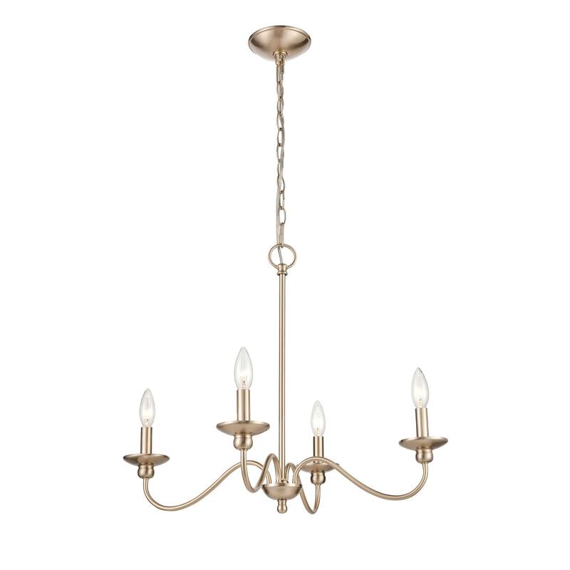 Millennium Lighting Delvona 4 Light Chandelier in Modern Gold - 20.125