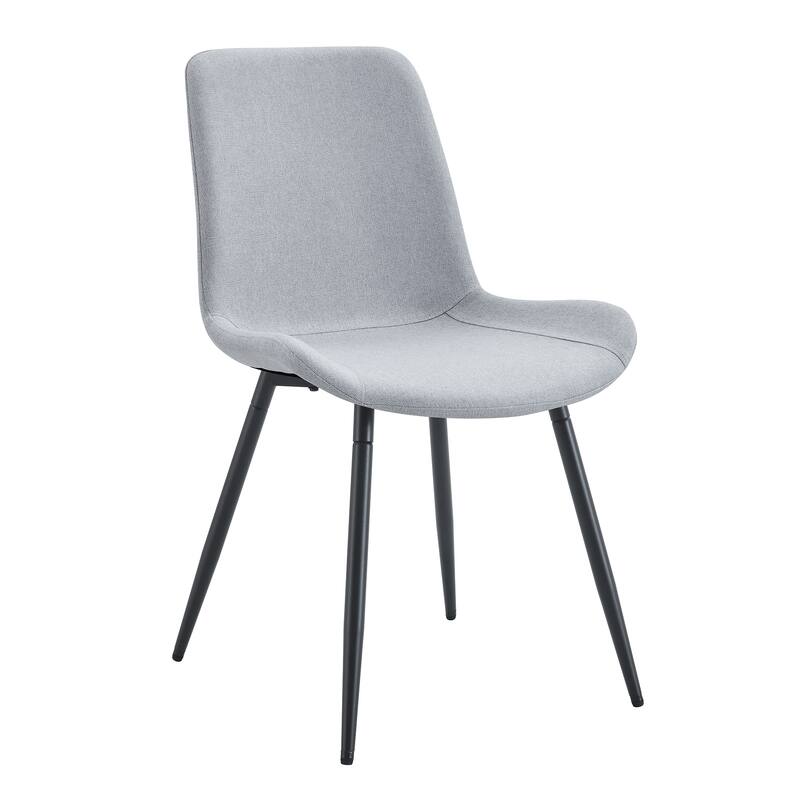 6 Piece Linen Cotton Dining Chair Set with Widened Seat Cushions, Non Slip Feet for Dining Room Kitchen Bedroom Living Room