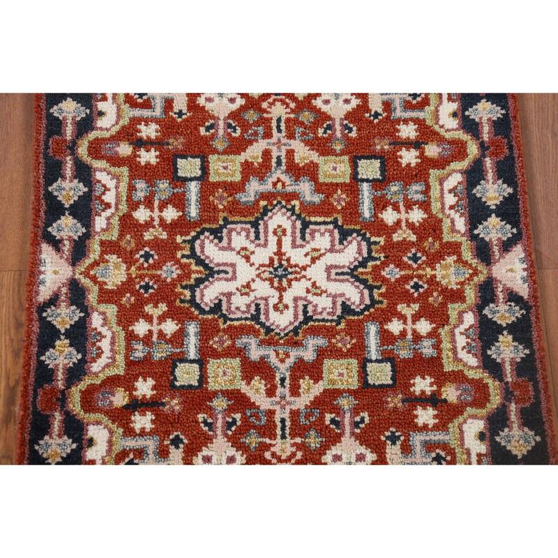 Geometric Kazak Accent Rug Hand-Knotted Wool Carpet - 2'0" x 3'0"