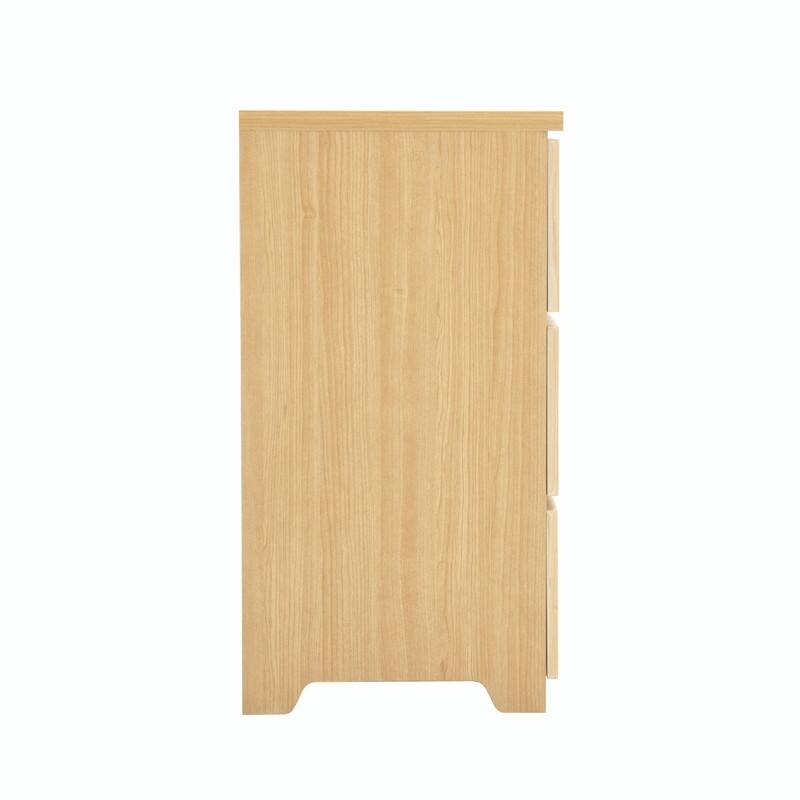 6-Drawer Wooden Storage Cabinet & Dresser, Clothes Organizer with Wavy Drawer Panels