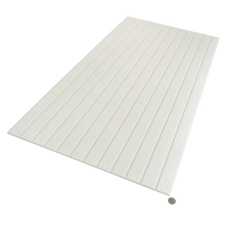 Bois 24x48 Snow White Ceramic Large Format Fluted Wall Tile (15.5 sq ft/case) - 2 Pack