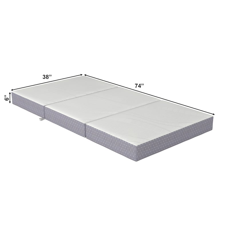 AFI, CoolSoft Size 6" Memory Foam Folding Mattress