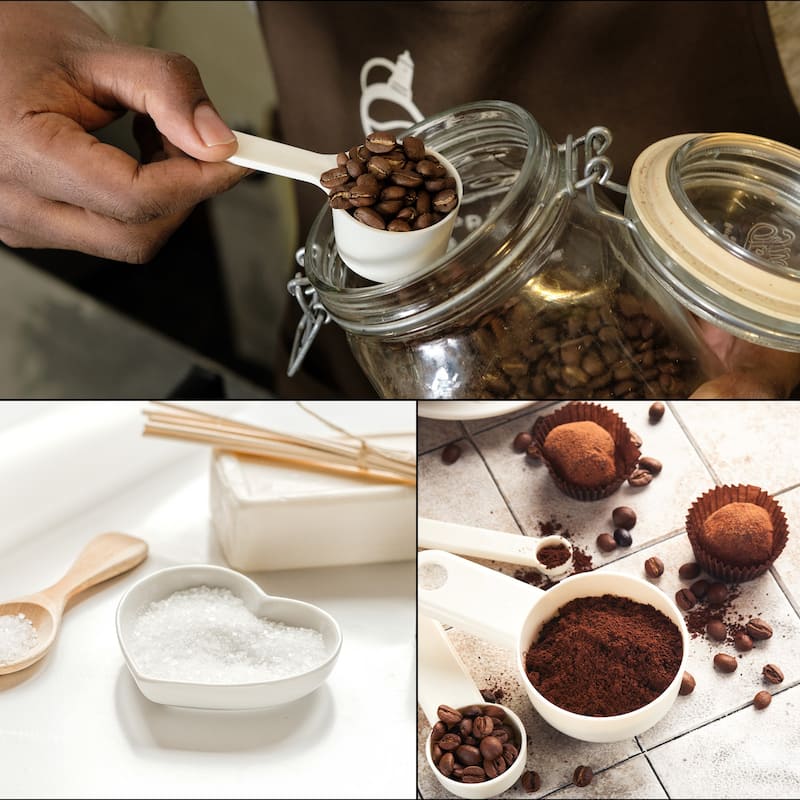 Plastic Measuring Spoons Powder Scoops Spoon Table Spoon,35g/70ml - Clear