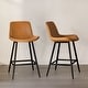 preview thumbnail 7 of 103, LUE BONA Modern Industrial Counter Stools Faux Leather Upholstered Counter Height Bar tools with Back