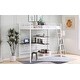 preview thumbnail 4 of 12, Twin Size Metal Loft Bed with Built-in Desk and Shelves, White - Space-Saving Design, Modern Style, Solid Construction