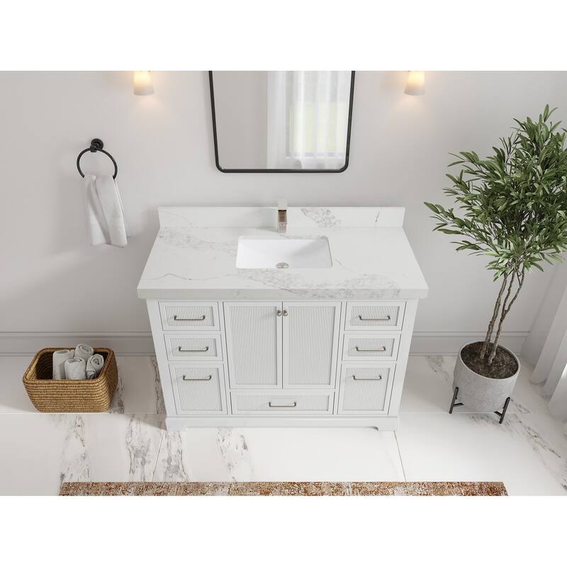 Willow Collections 48 in. W x 22 in. D Alys Single Sink Bathroom Vanity with Countertop