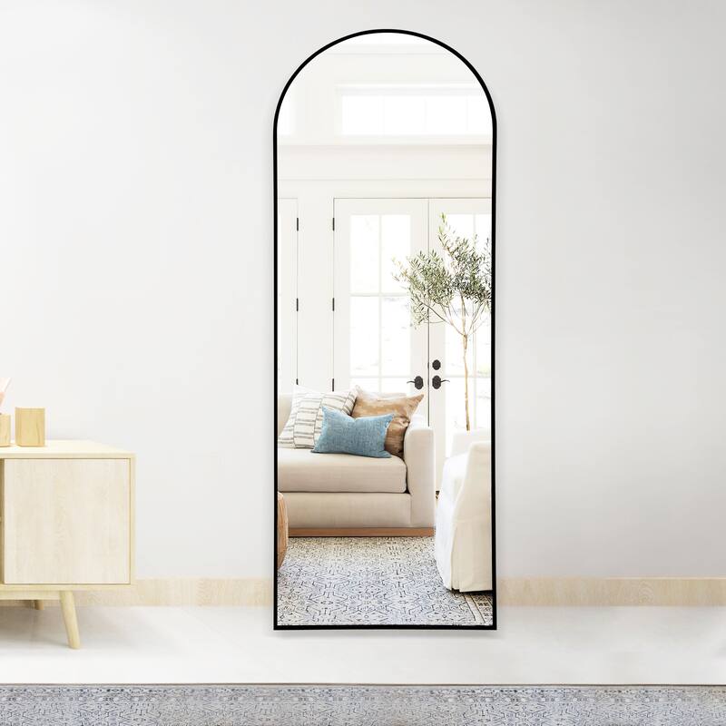 Modern Arched Mirror Full-length Floor Mirror with Standing