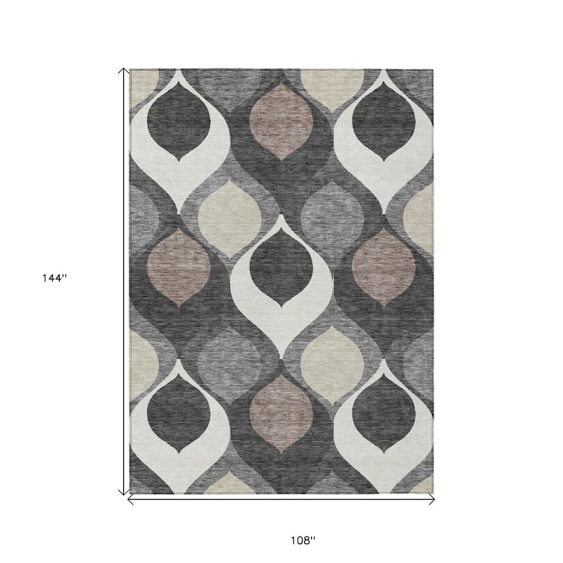 HomeRoots Ogee Transitional Rectangle Outdoor Rug
