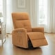 preview thumbnail 1 of 8, MCombo Modern Fabric Power Recliner, Electric Swivel Glider Rocker Recliner Chair for Nursery with USB Ports, Side Pockets 7763 Pumpkin