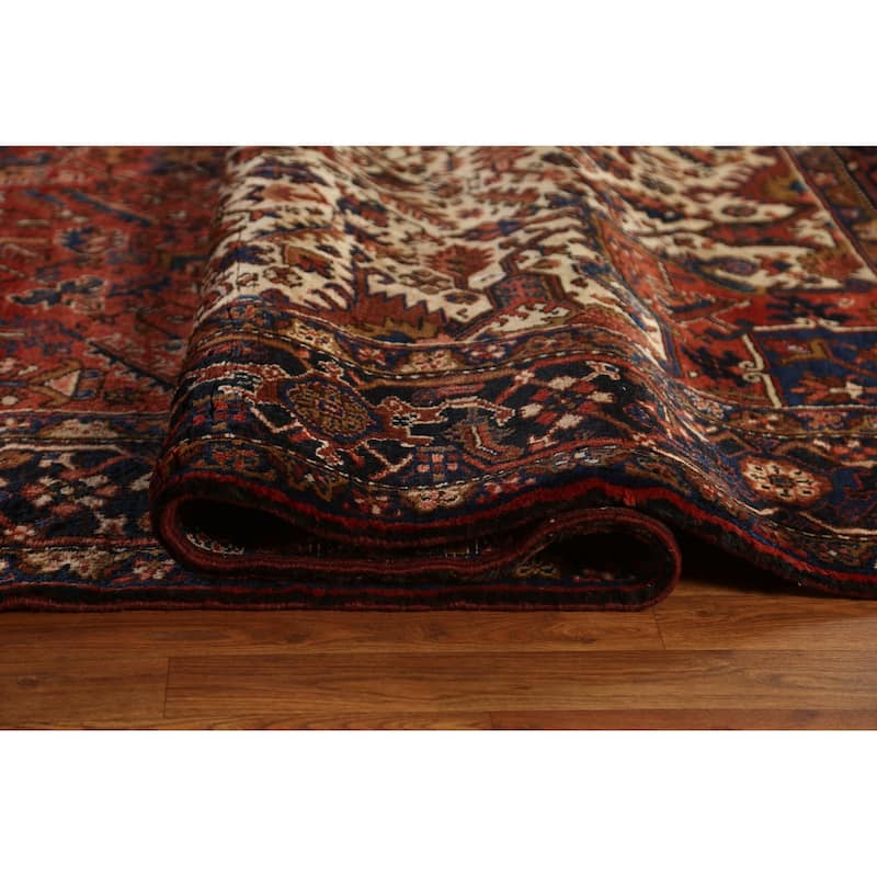 Vegetable Dye Palace Size Heriz Persian Area Rug Handmade Wool Carpet - 10'3" x 18'5"