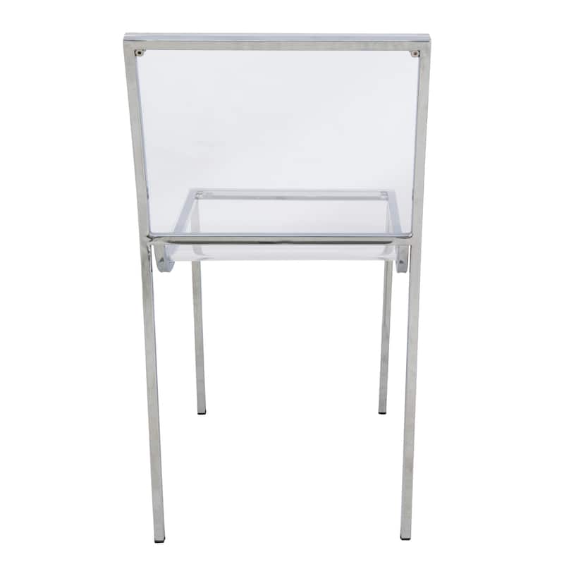 LeisureMod Almeda Lucite Acrylic Clear Dining Side Chair - N/A
