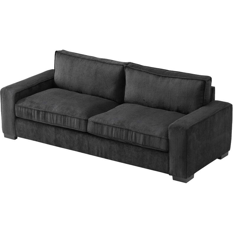 Luxe Corduroy Sofa with Sleek Design Spacious and Comfortable 3 Seater Couch Large