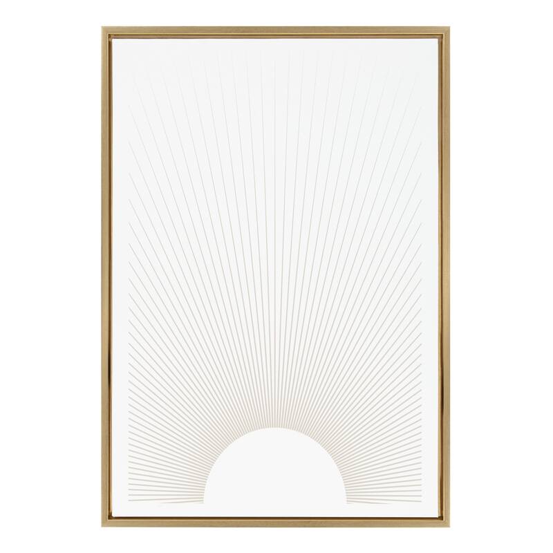 Kate and Laurel Sylvie Sun Rays Framed Canvas by Rocket Jack