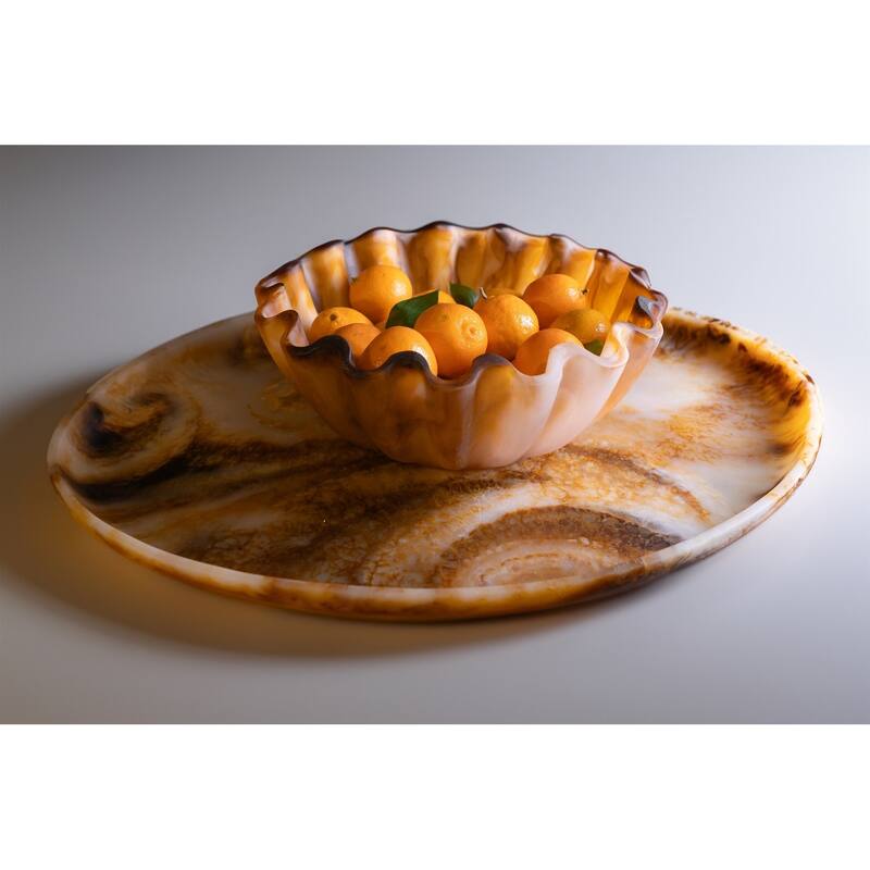 Tortoiseshell Salad Bowl Dia 11.80" - Tortoiseshell