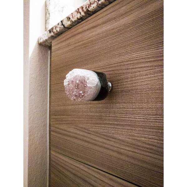 Shop Natural Amethyst Crystal Core Cabinet Knob Or Drawer Pulls
