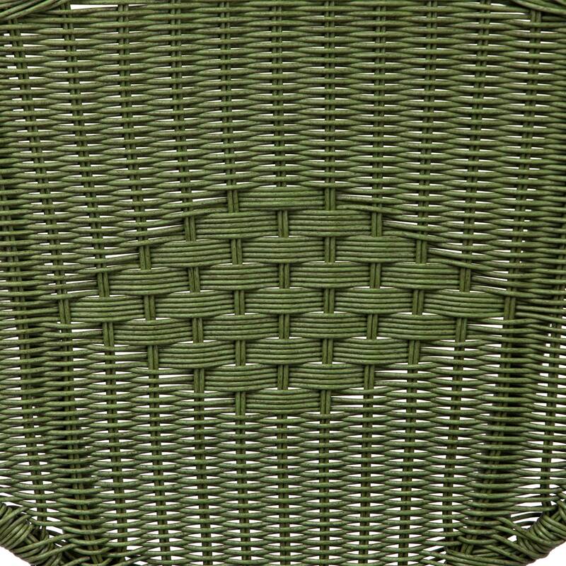 Wicker Outdoor Patio Conversation Set - Moss Green - 4pc